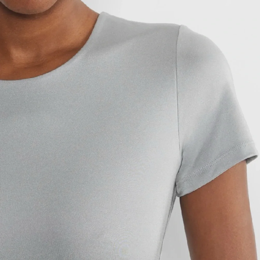 Aritzia Contour Metallic Crew Neck T-Shirt - Picture 4 of 12